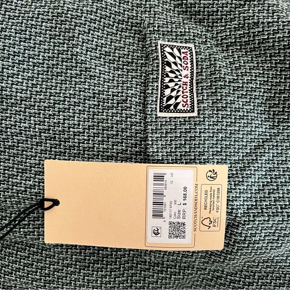 NWT Scotch & Soda Relaxed Fit Structured Shirt - Picture 5 of 5